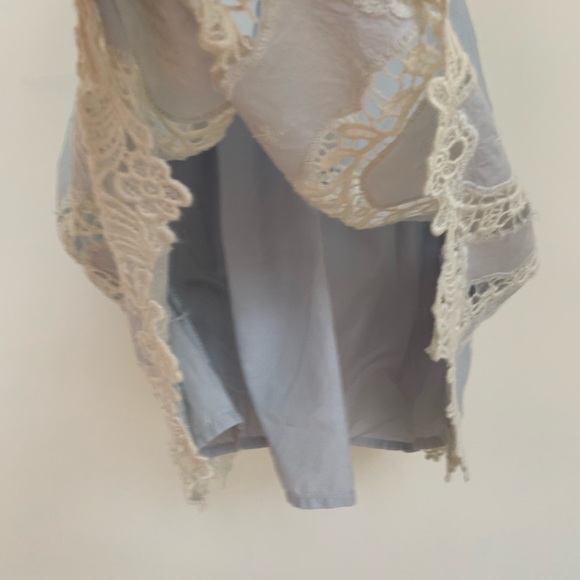 Gap kids ice blue lace trim fit and flare dress - Picture 3 of 4